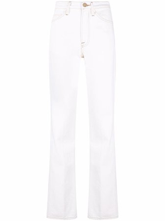 Shop FRAME high-rise straight-leg jeans with Express Delivery - FARFETCH