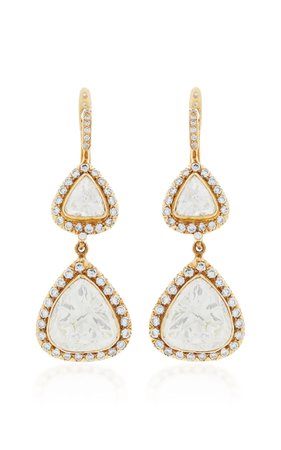 Sanjay Kasliwal 18k Gold and Diamond Royal Earrings