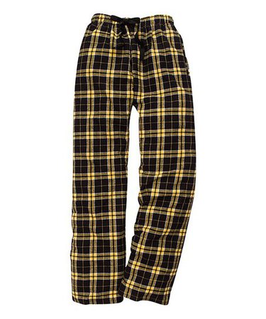 Black + Yellow Plaid Pajama Pants