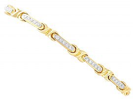 18k Yellow Gold Diamond Bracelet Vintage | AC Silver