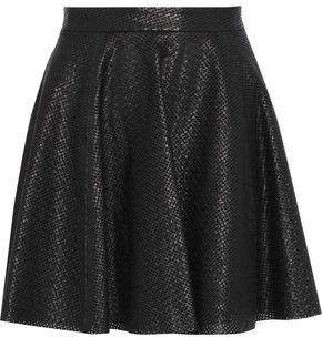 Blaise Perforated Leather Mini Skirt