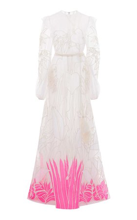 Sheer Embroidered Silk Gown by Valentino | Moda Operandi