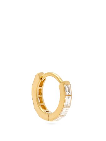 Invisible diamond 18kt gold hoop single earring | Maria Tash | MATCHESFASHION.COM UK