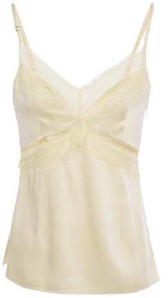 Chantilly Lace-trimmed Satin-twill Camisole