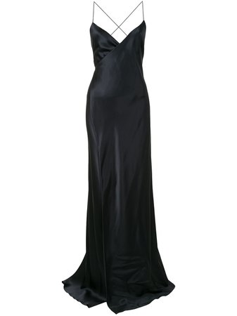 Shop black Michelle Mason strappy wrap dress with Express Delivery - Farfetch