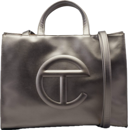 telfar shopping bag in bronze