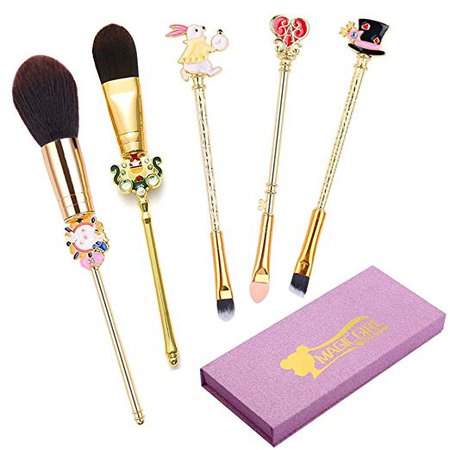 Amazon.com: Cute Fairy Makeup Brush Set - 5pcs Wand Makeup Brushes with Premium Synthetic Fiber and Cartoon Handle for Blush, Foundation, Eyebrow, Eyeshadow, and Lips, Prefect Gift for Sister: Beauty
