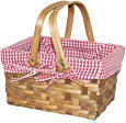 Amazon.com : Vintiquewise(TM) Rectangular Basket Lined with Gingham Lining, Small : Garden & Outdoor