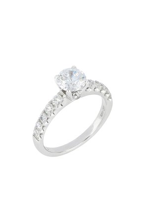 Bony Levy Pavé Diamond Round Solitaire Engagement Ring Setting (Nordstrom Exclusive) | Nordstrom