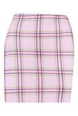 Petite Check Split Hem Mini Skirt | boohoo purple