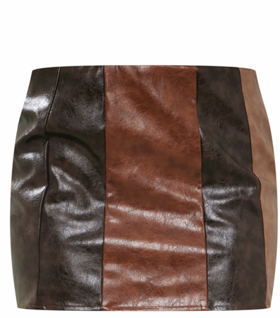 brown panel skirt