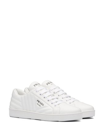 Prada Quilted Low-Top Sneakers 1E949LF00577F White | Farfetch