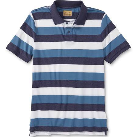 Roebuck & Co. Young Men's Polo Shirt - Striped, Size: XL, Tabby Grey Heather