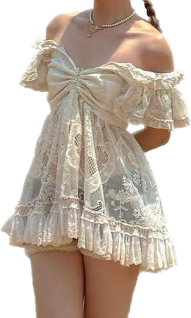 sheer cream mini dress