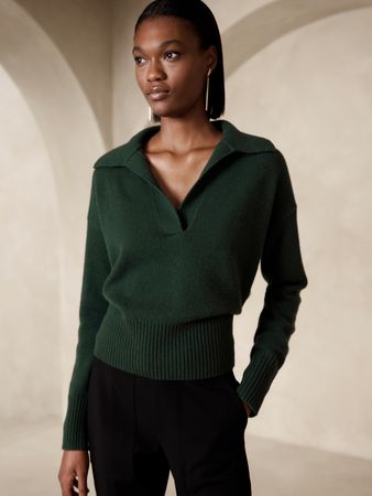 Luna Cashmere Sweater Polo | Banana Republic