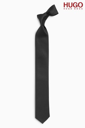Buy HUGO Black Two Tone Micro Pattern Tie from the Next UK online shop
