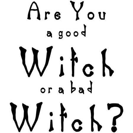 Are You a Good Witch or a bad Witch? Craft Stamp - Simply Stamps