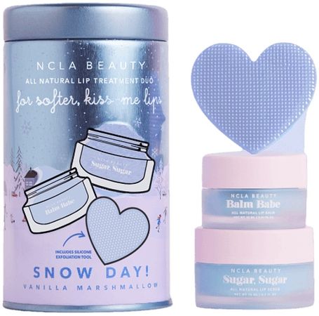 Σετ - NCLA Beauty Snow Day Lip Set (l/balm/10ml + l/scrub/15ml + massager) | Makeup.gr