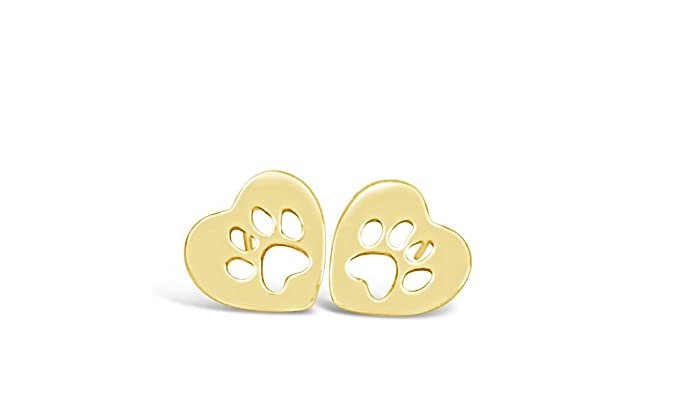 Amazon.com: Rosa Vila Heart Dog Paw Print Earrings, Puppy Earrings for Owners of All Dog Breeds, Dog Remembrance Earrings, Veterinarian and K9 Officer Jewelry Gift for Women (Silver Tone): Jewelry