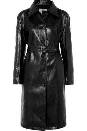 we11done | Belted faux leather coat | NET-A-PORTER.COM
