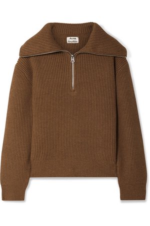 Acne Studios | Kelanie ribbed wool-blend sweater | NET-A-PORTER.COM