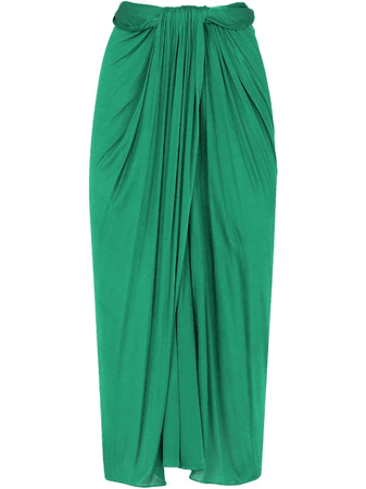 Emerald green wrap skirt