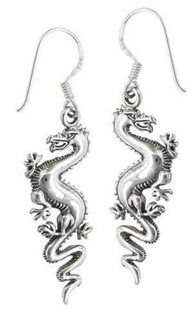 Sterling Dragon Earrings // goodgoth