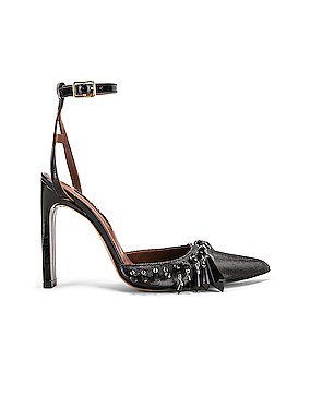 AREA Ankle A Pump in Clear, Silver & Crystal | FWRD