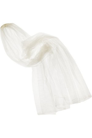 Lanvin | Glass pearl-embellished tulle bridal veil | NET-A-PORTER.COM