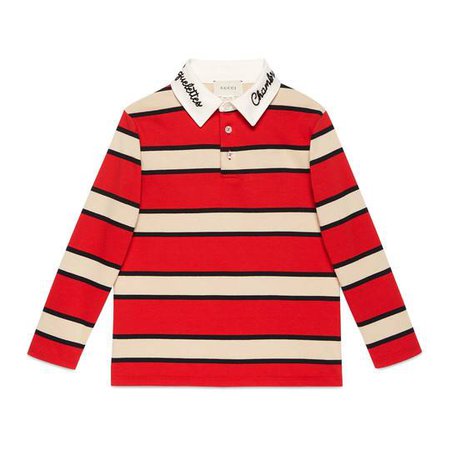 Children's embroidered jersey polo - Gucci Boys' T-shirts & Polos 546958XJAGP6131