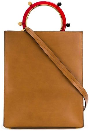embellished handle pannier bag