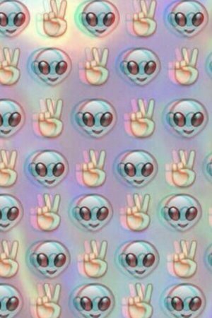Alien emoji background