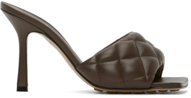 Brown Padded Heeled Sandals