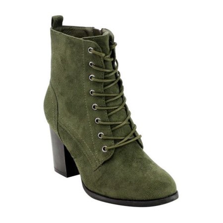 lace-up heeled combat boots