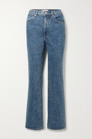London High-rise Straight-leg Jeans - Mid denim
