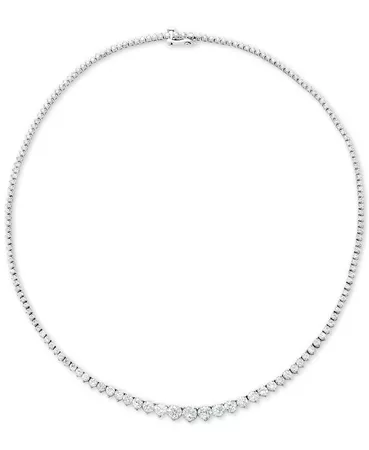 Macy's Diamond Fancy 17" Collar Necklace (15 ct. t.w.) in 14k Gold & Reviews - Necklaces - Jewelry & Watches - Macy's