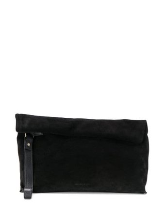 Black Ann Demeulemeester Suede Rolled Tote Bag | Farfetch.com