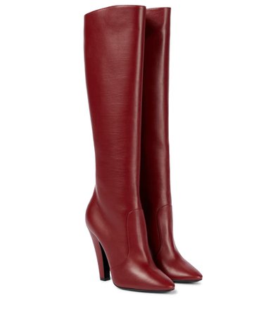 Saint Laurent - 68 knee-high leather boots | Mytheresa