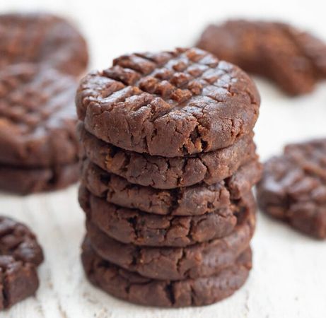 3 Ingredient No Bake Chocolate Peanut Butter Cookies (No Flour, Eggs, Added Sugar or Butter) - Kirbie's Cravings
