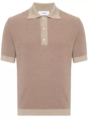 Lardini fine-knit Cotton Polo Shirt - Farfetch