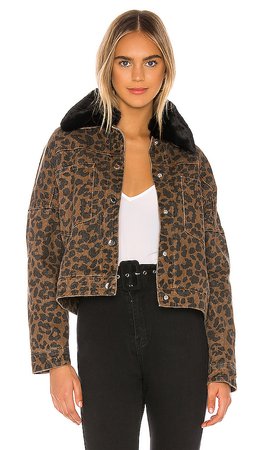 superdown Cici Snap Front Jacket in Leopard | REVOLVE