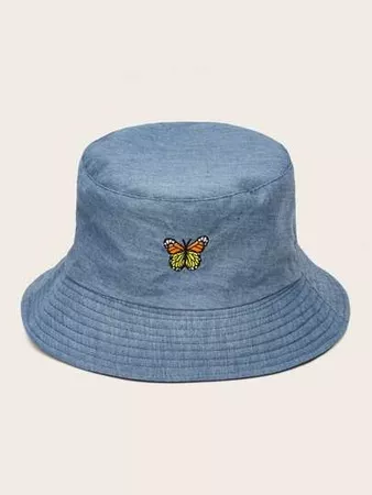 Butterfly Embroidery Bucket Hat | SHEIN TH