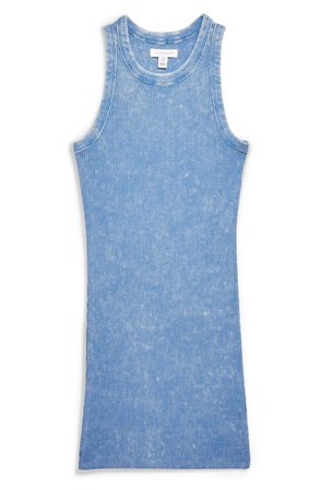 Topshop Washed Racer Body-Con Mini Dress