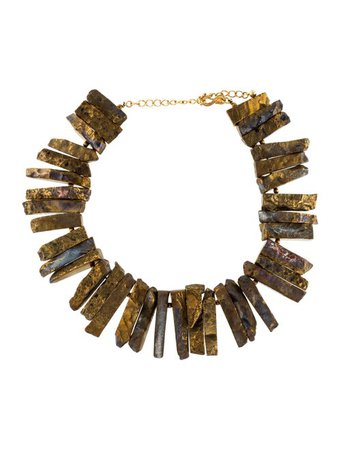 Kenneth Jay Lane Textured Collar Necklace - Necklaces - WKE24159 | The RealReal