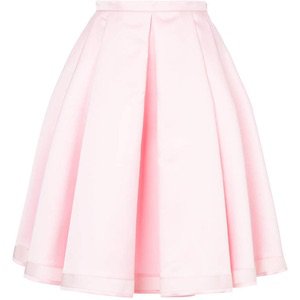 pink pleated skirt
