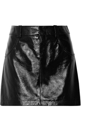 CHLOÉ Glossed-leather mini skirt