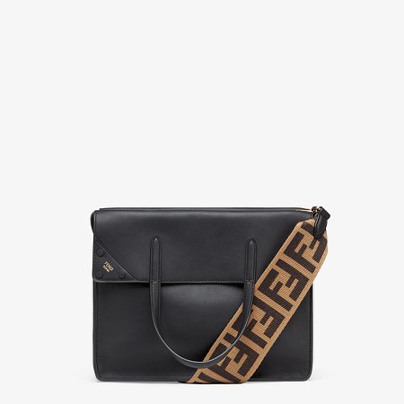 Black leather bag - FENDI FLIP LARGE | Fendi