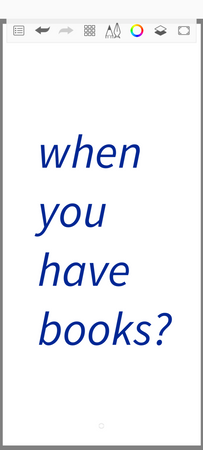 When you have books?