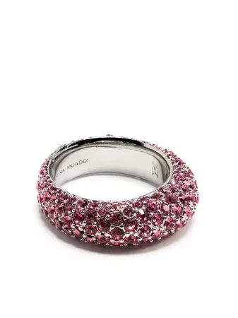 Amina Muaddi Cameron Embellished Ring - Farfetch