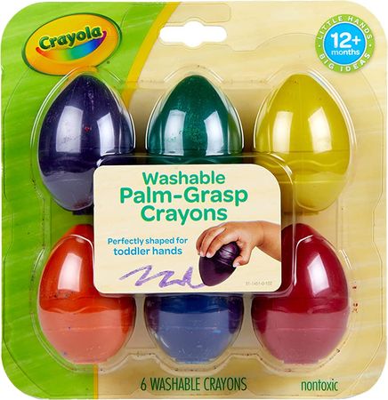 Amazon.com: Crayola My First Palm Grip Crayons, Toddler, Coloring Gift, 6 Count, Assorted Colors : Toys & Games